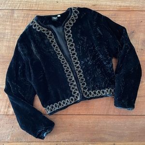 Nash Vintage Velvet Jacket with Beads
